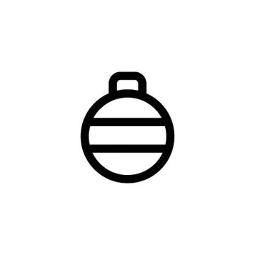 Christmas tree toy simple flat vector illustration Illustrazione stock