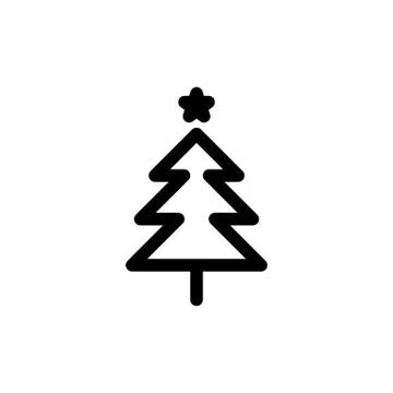 Christmas tree toy simple flat vector illustration Stock Illustration