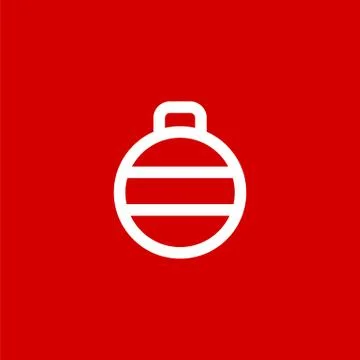 Christmas tree toy simple flat vector illustration Stock Illustration