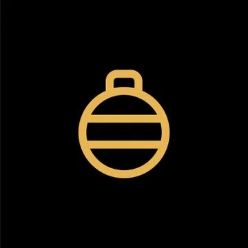 Christmas tree toy simple flat vector illustration Illustrazione stock