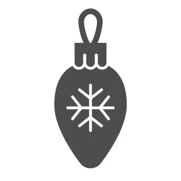 Christmas tree toy solid icon. Christmas toy pine cone vector illustration イラスト素材