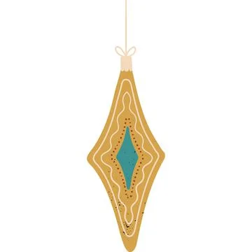 Christmas tree toy vector icon new year decoration 库存插图