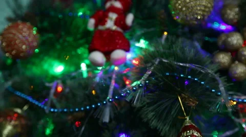 Christmas tree with toys Stock Footage 45507165