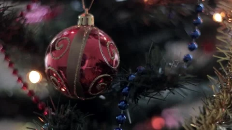 Christmas tree toys Stock Footage 145980643