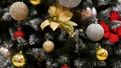 Christmas tree with toys Stock Footage 209145673
