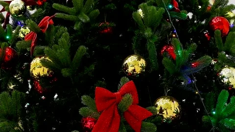 Christmas tree with toys Stock Footage 320997754