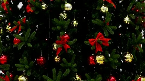 Christmas tree with toys Stock Footage 342387993