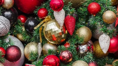 Christmas tree toys, rotating, turning 스톡 동영상 207802457