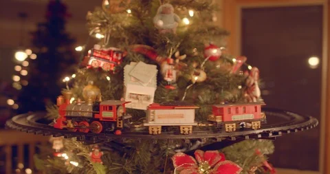 Christmas Tree Train Stock Footage 122227410