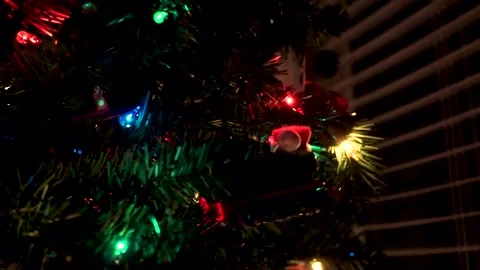 Christmas Tree Train Ornament Swaying Stock Footage