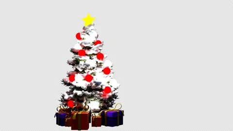 Christmas tree on a transparent background Stock Footage 221741743