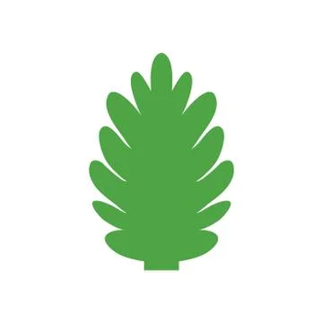 Christmas tree. The tree is green. Isolated vector illustrations. Illustrazione stock