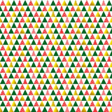 Christmas Tree Triangle Seamless Pattern 스톡 일러스트