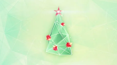 Christmas tree triangles shape loop Video stock 41427428