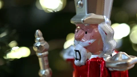 Christmas tree, trumpeter doll from left to right Stock Footage 227714609