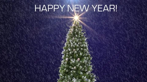 Christmas tree under the snow Stock Footage 55558642