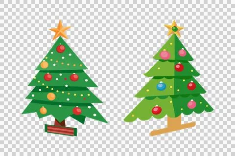 Christmas tree vector art design with a white background イラスト素材