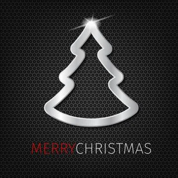 Christmas tree on vector background Stock-Illustration