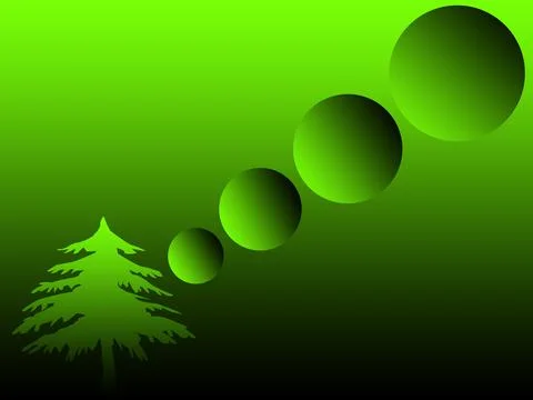 Christmas tree vector, ball vector design Stock Illustration