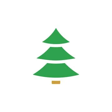 Christmas Tree vector clip art isolated on white background Stock Illustration