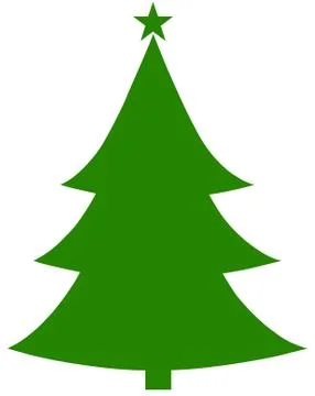 Christmas tree Vector flat design style Illustrazione stock