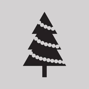 Christmas Tree vector icon. Stock Illustration