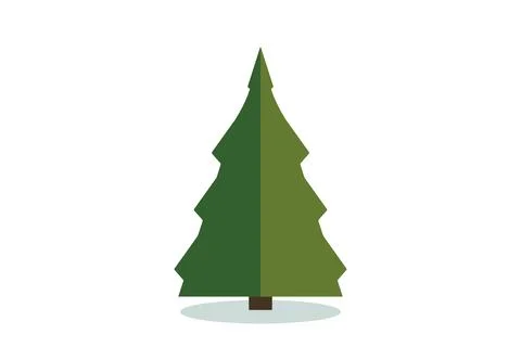 Christmas tree vector icon. Modern style fir symbol in color for holiday deco イラスト素材