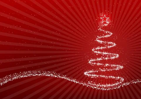 Christmas tree vector illustration background Stock Illustration