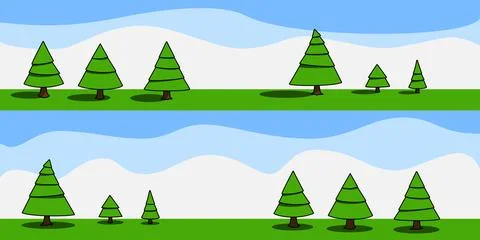 Christmas tree vector illustration graphic element Stock Illustration