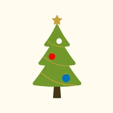 Christmas tree vector illustration Stock Illustration