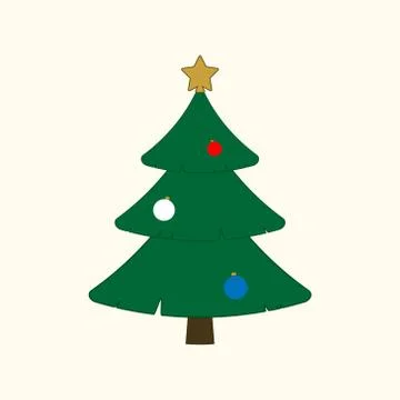 Christmas tree vector illustration Stock Illustration