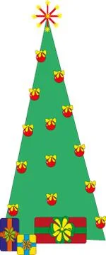 Christmas tree, vector illustration Illustrazione stock
