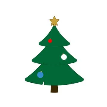 Christmas tree vector illustration Stock Illustration