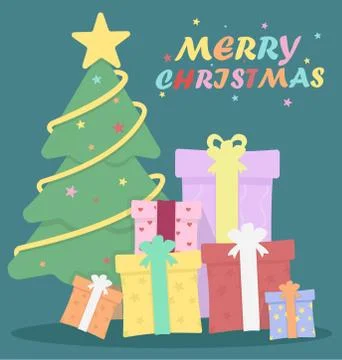 Christmas tree vector illustration Stock Illustration