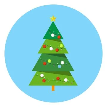 Christmas tree vector illustration Illustrazione stock
