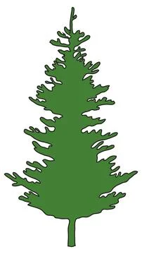 Christmas Tree Vector Illustration Stock Illustration
