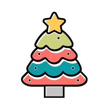 Christmas Tree Vector Illustration Stock Illustration
