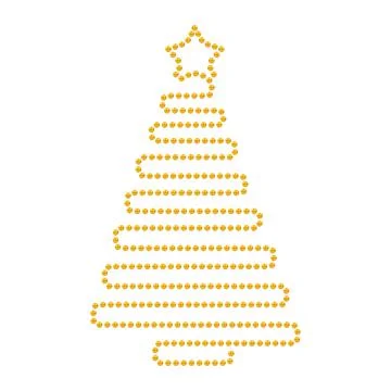 Christmas tree vector illustration isolated on white background Stock Illustration