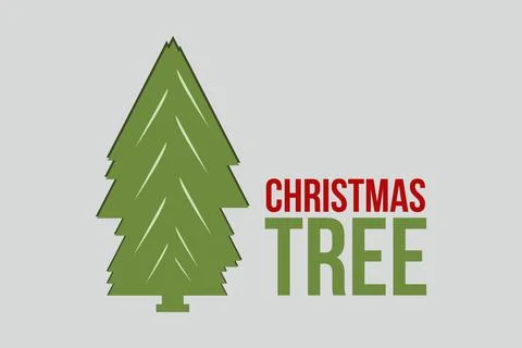 Christmas Tree Vector Illustration.  Tree symbol. Stock Illustration