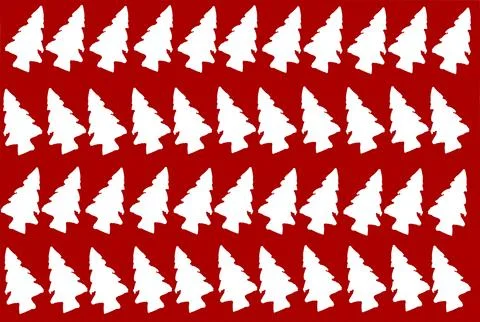 Christmas tree vector pattern. Maroon red and white trees. イラスト素材