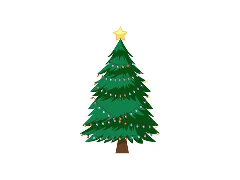 Christmas Tree Vector PNG Stock Illustration