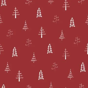 Christmas tree vector seamless, repeat pattern. Vector. Illustrazione stock