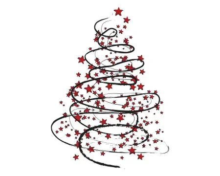 Christmas Tree Vector Silhouette Stock Illustration