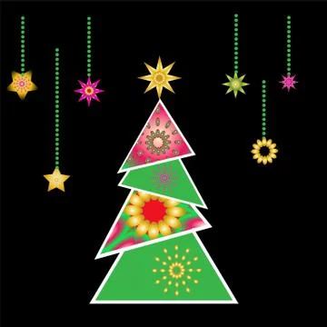 Christmas tree vector x-mas design element Illustrazione stock