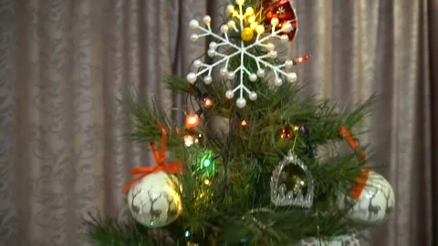 Christmas tree view from top to bottom Stock Footage 99515290