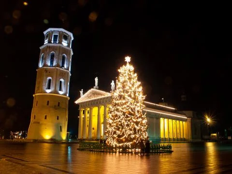 Christmas tree of Vilnius 2003 Stock Photos