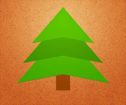Christmas tree vintage backdrop Stock Illustration