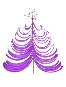 Christmas tree - violet Stock Illustration