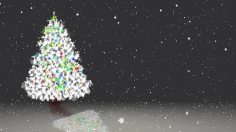 Christmas tree white background Video stock 8962996