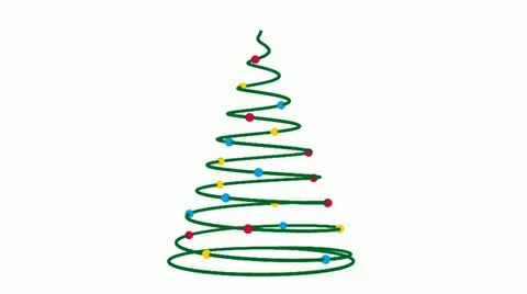 Christmas tree on a white background Stock Footage 10805888